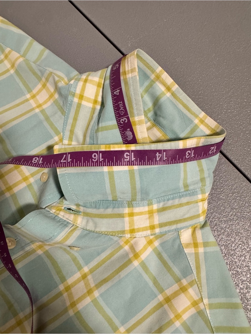 Reed Edward 100% Cotton Light Blue and Yellow Plaid Button-Down Shirt Size L - Picture 11 of 11